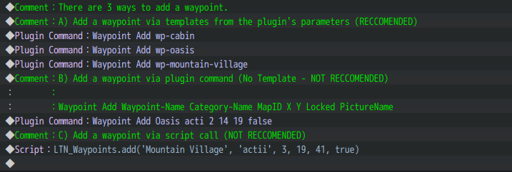 Starting Waypoint Common Event